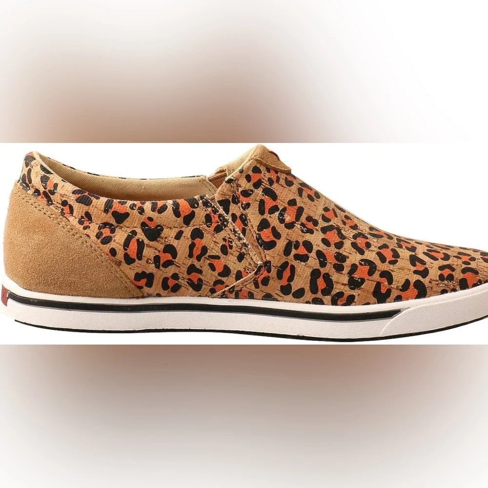 TWISTED X GIRLS' LEOPARD PRINT CASUAL SHOES - MOC TOE